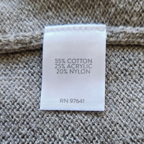 J.Jill Pure Jill Womens Medium Petite Gray One Button Cardigan Sweater Pockets - Picture 8 of 9